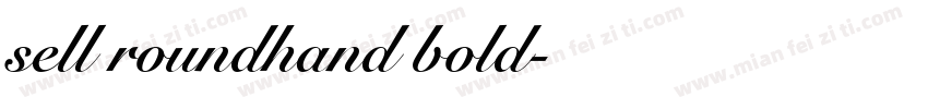 sell roundhand bold字体字体转换